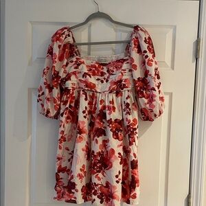 Abercrombie & Fitch Floral Puff Sleeve Dress